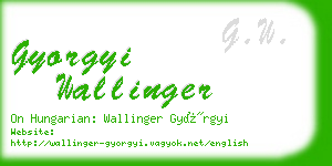 gyorgyi wallinger business card